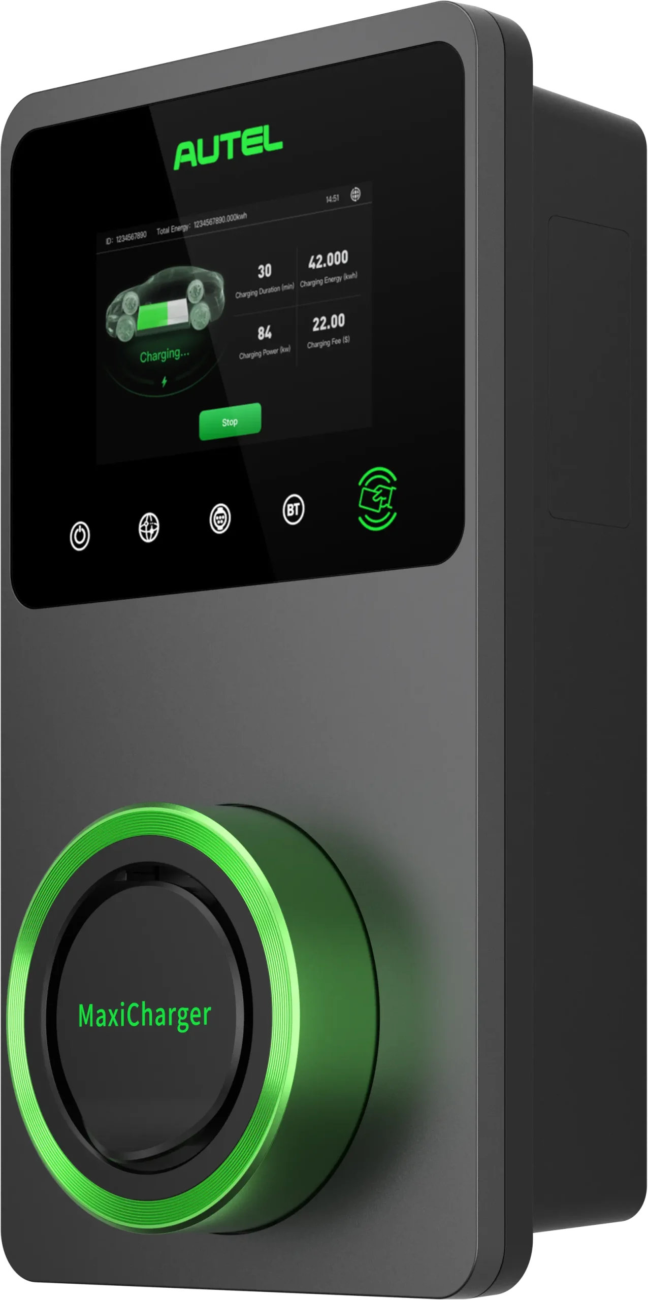 AUTEL MaxiCharger EU 7kW 4G LCD Display - AC nabíjecí stanice, dobíjecí stanice, nabíječka. - Obrázek 6