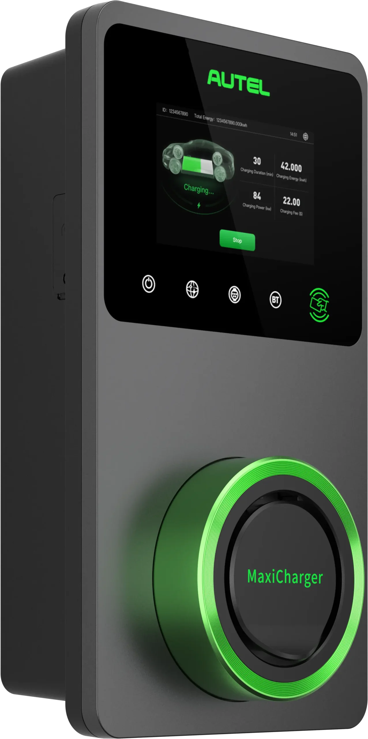 AUTEL MaxiCharger EU 7kW 4G LCD Display - AC nabíjecí stanice, dobíjecí stanice, nabíječka. - Obrázek 5