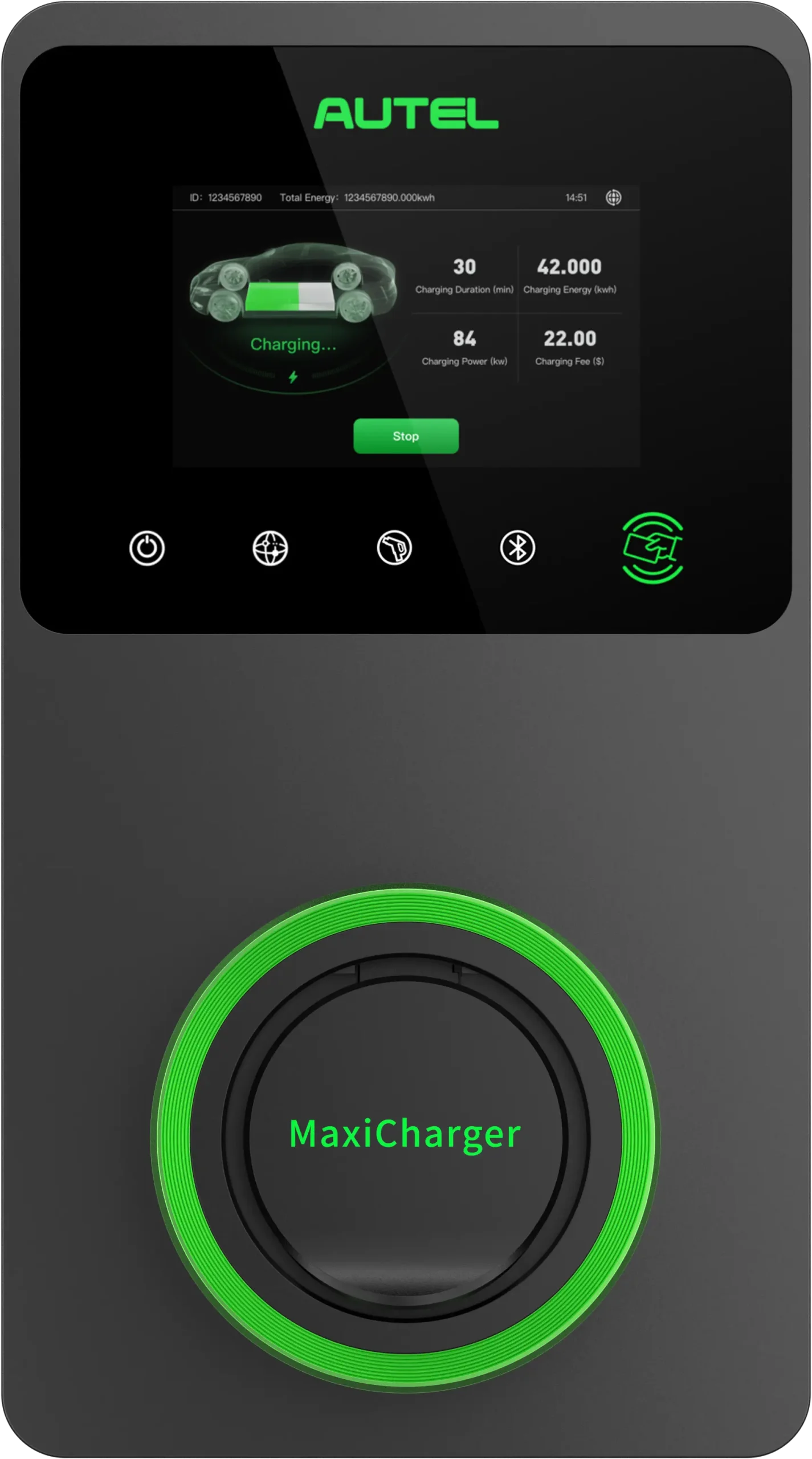 AUTEL MaxiCharger EU 7kW 4G LCD Display - AC nabíjecí stanice, dobíjecí stanice, nabíječka. - Obrázek 2