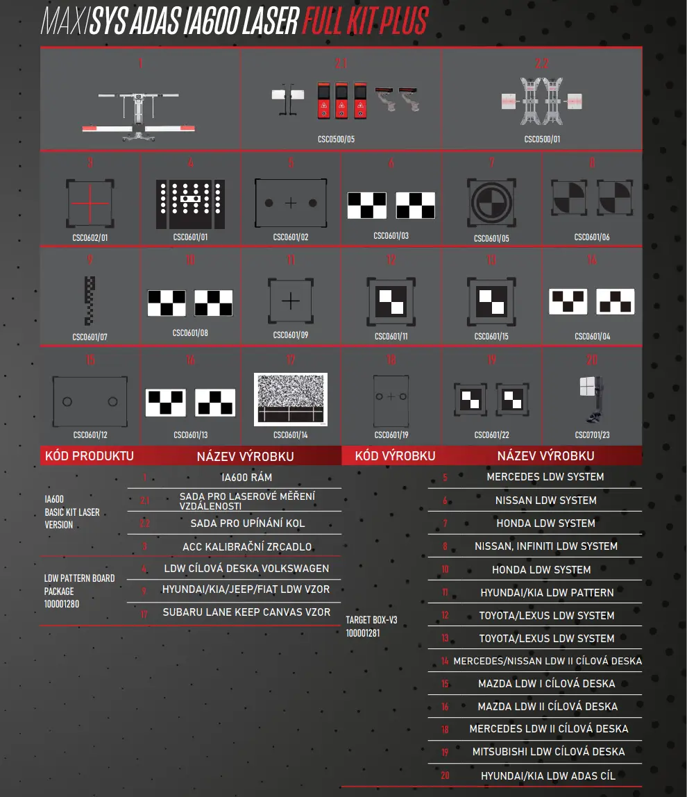 Autel MaxiSYS ADAS IA600 Laser Full Kit Plus - Obrázek 7