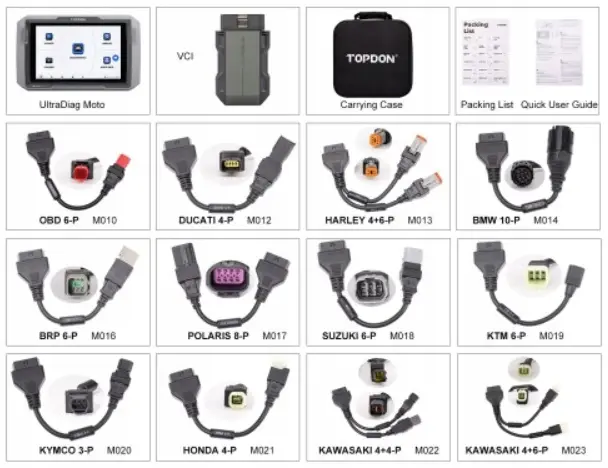 TOPDON UltraDiag Moto – profesionální diagnostika motocyklů 80+ značek - Obrázek 3